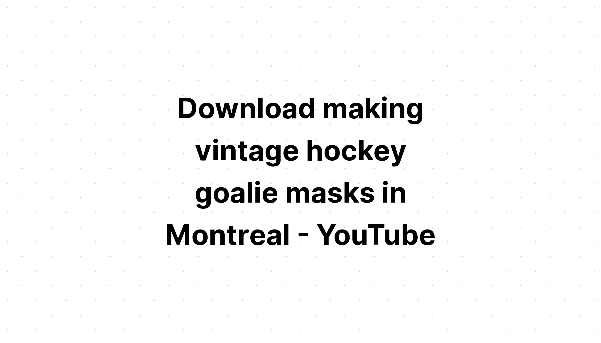 Download Hockey Stick And Puck Hockey Mask SVG File